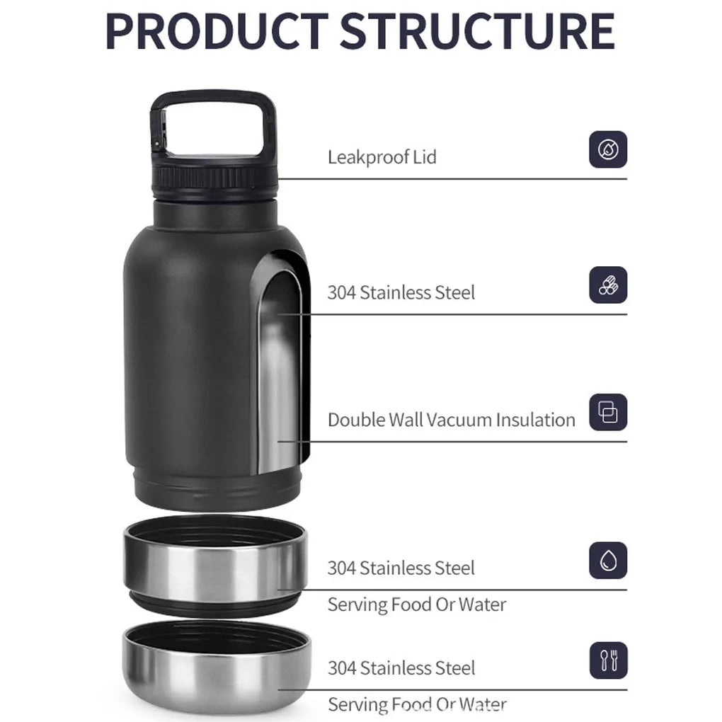 Gourde de transport 3‑en‑1 pour animaux – Pratique, compacte et stylée